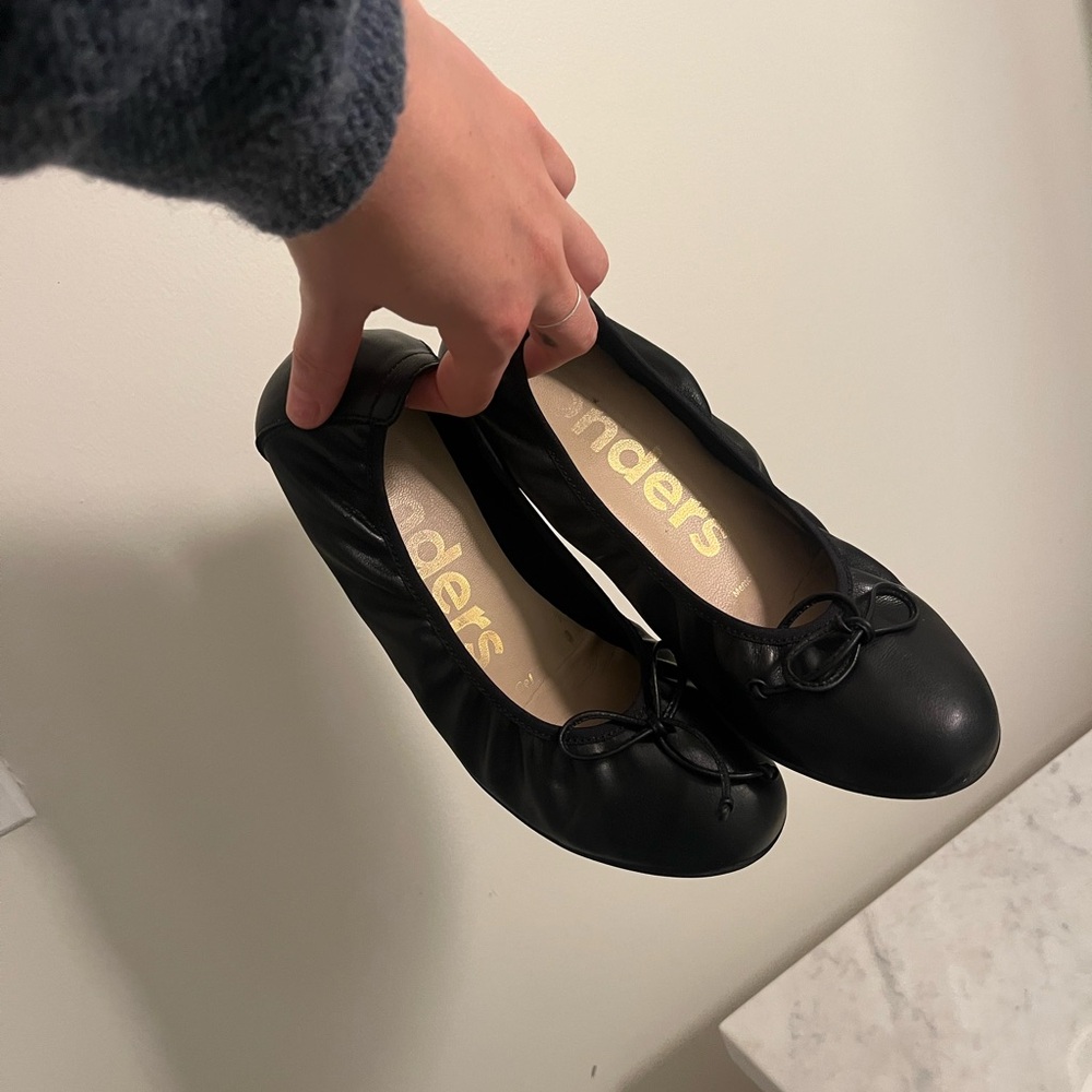 Wonders Black Ballerina Flat